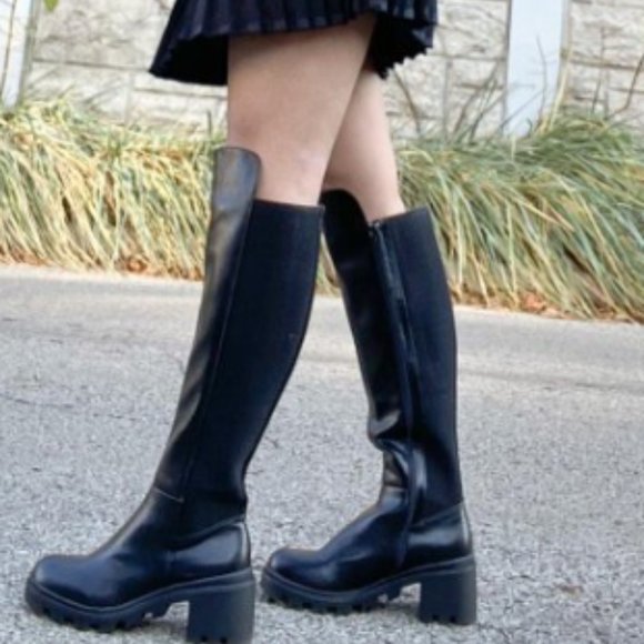 ayden chunky block heel boot